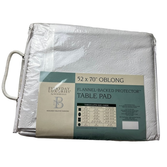 NEW Protector Table Pad By Every Day Luxuries New Bridge Vinyl 52” x 70” Oblong - Picture 2 of 4